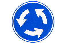 Sign D1, roundabout