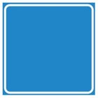 Voorbeeld informatiebord, blauw rechthoekig