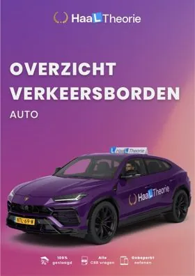 Cover van het verkeersborden-overzicht voor het CBR auto theorie-examen