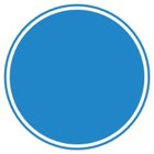 Voorbeeld gebodsbord, blauwe ronde vorm